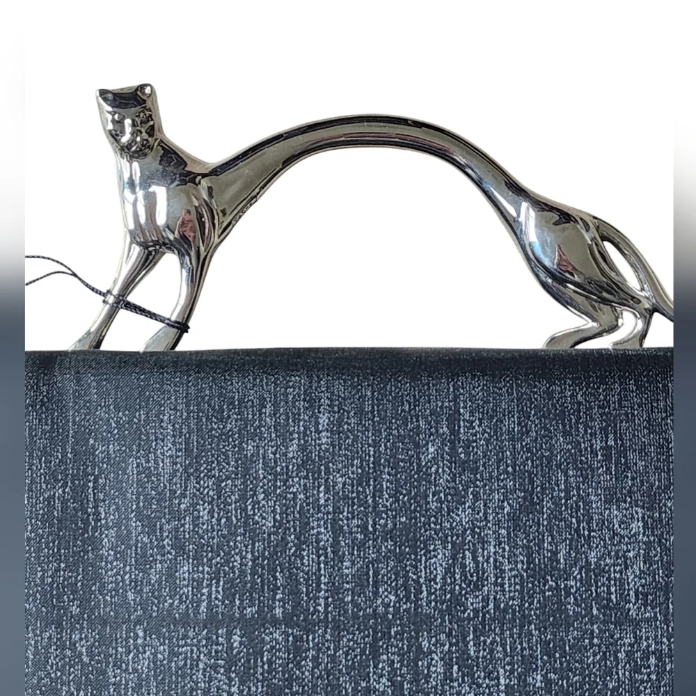 Vintage SASHA silver cat handle bag, crossbody/handbag, 1999